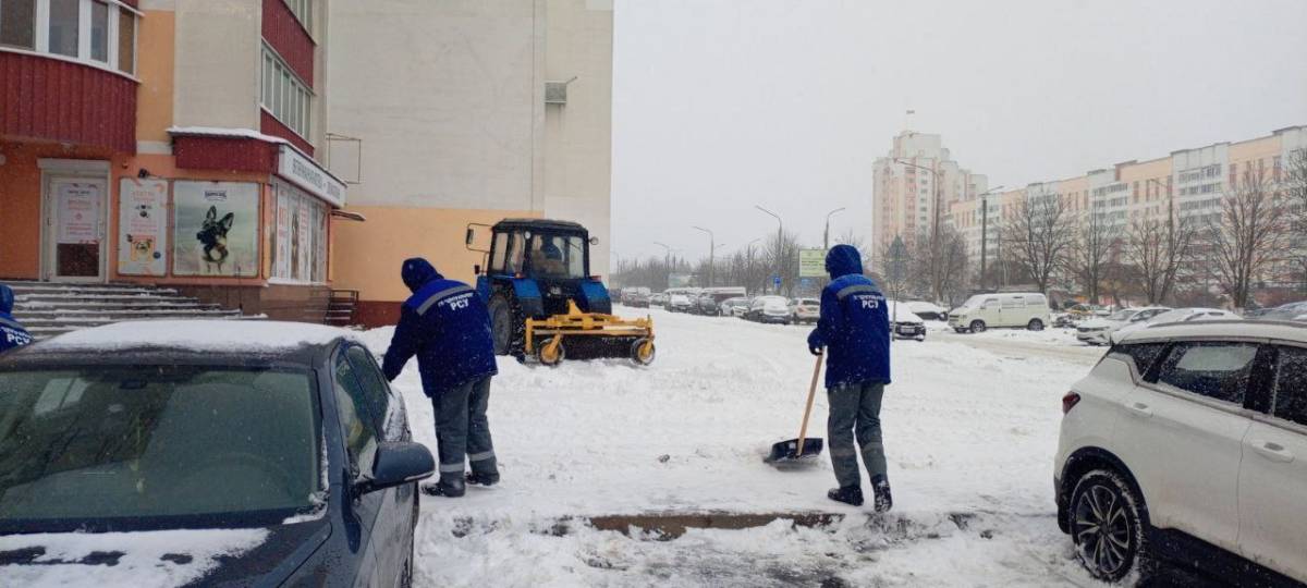 Снегопады в Гомеле: коммунальные службы и волонтёры работают в усиленном режиме