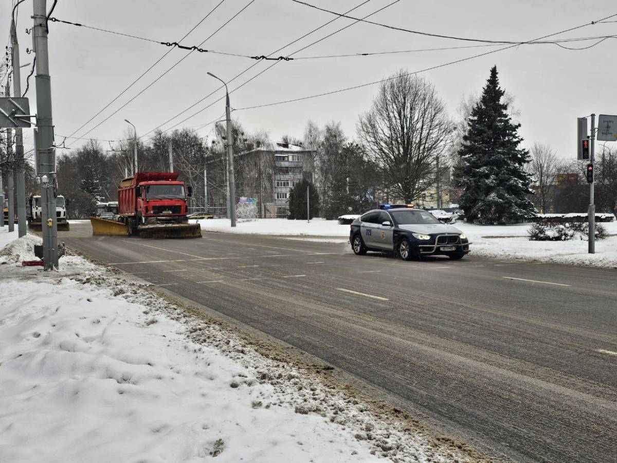Гомель в снегу: городские службы и жители наводят порядок