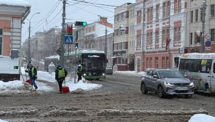 уборка снега в Гомеле в усиленном режиме