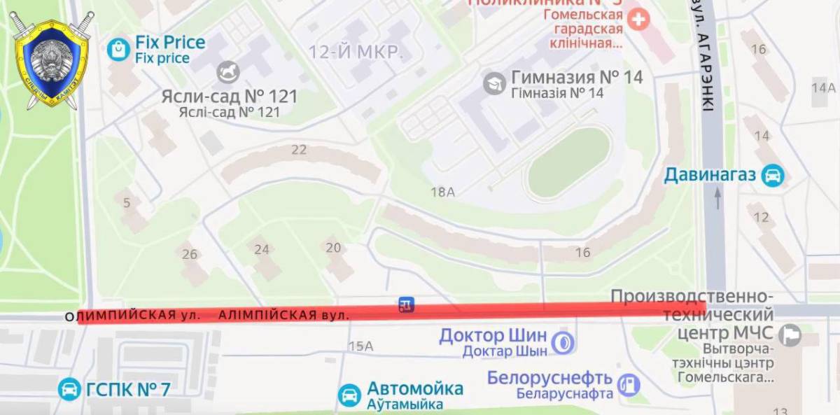 Сегодня в Гомеле запланировано проведение двух следственных экспериментов с целью установления обстоятельств ДТП.