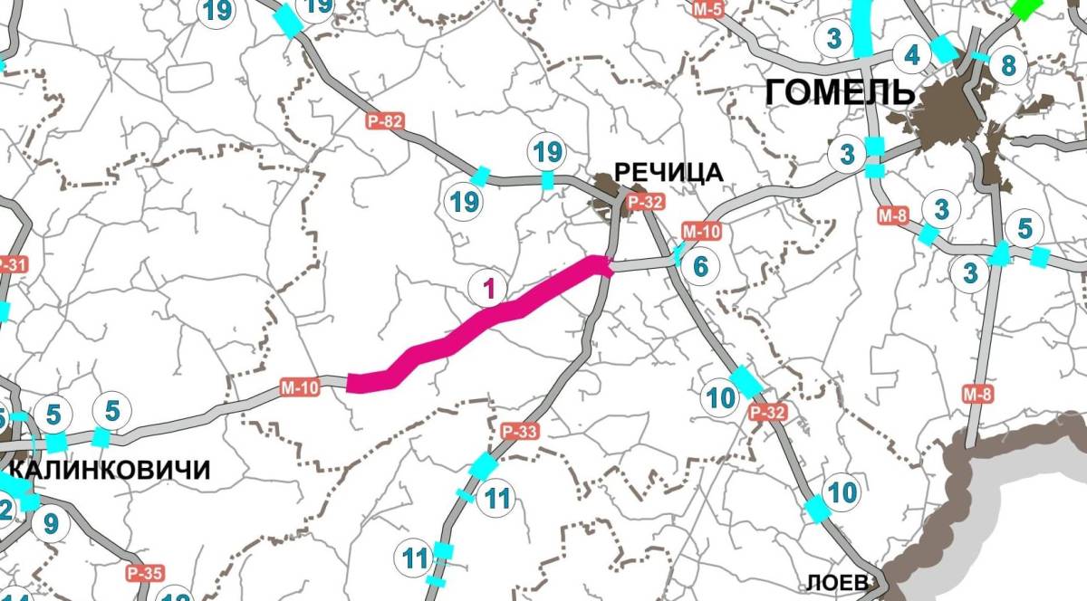 Какие дороги отремонтируют на Гомельщине уже в этом году: Реконструкция: трасса М-10