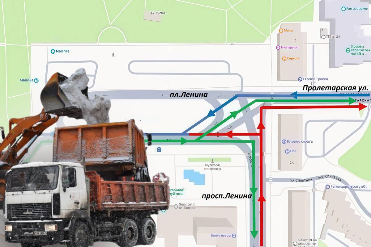 В Гомеле до 31 января изменена схема движения на площади Ленина