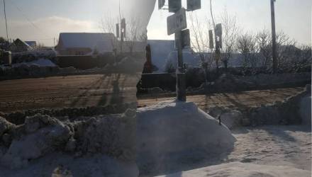 Снег на переходе: гомельчане жалуются на уборку