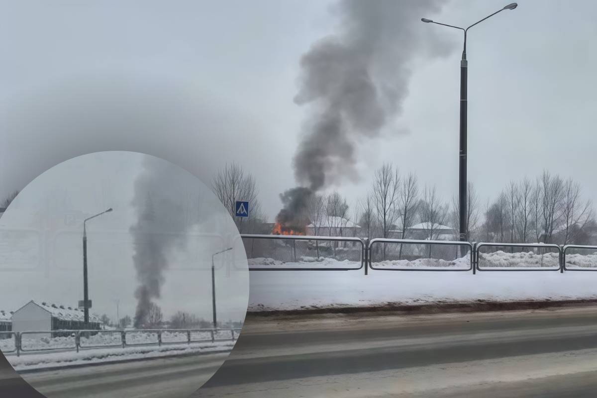 Открытый огонь у Восточного обхода: в Гомеле заметили пожар