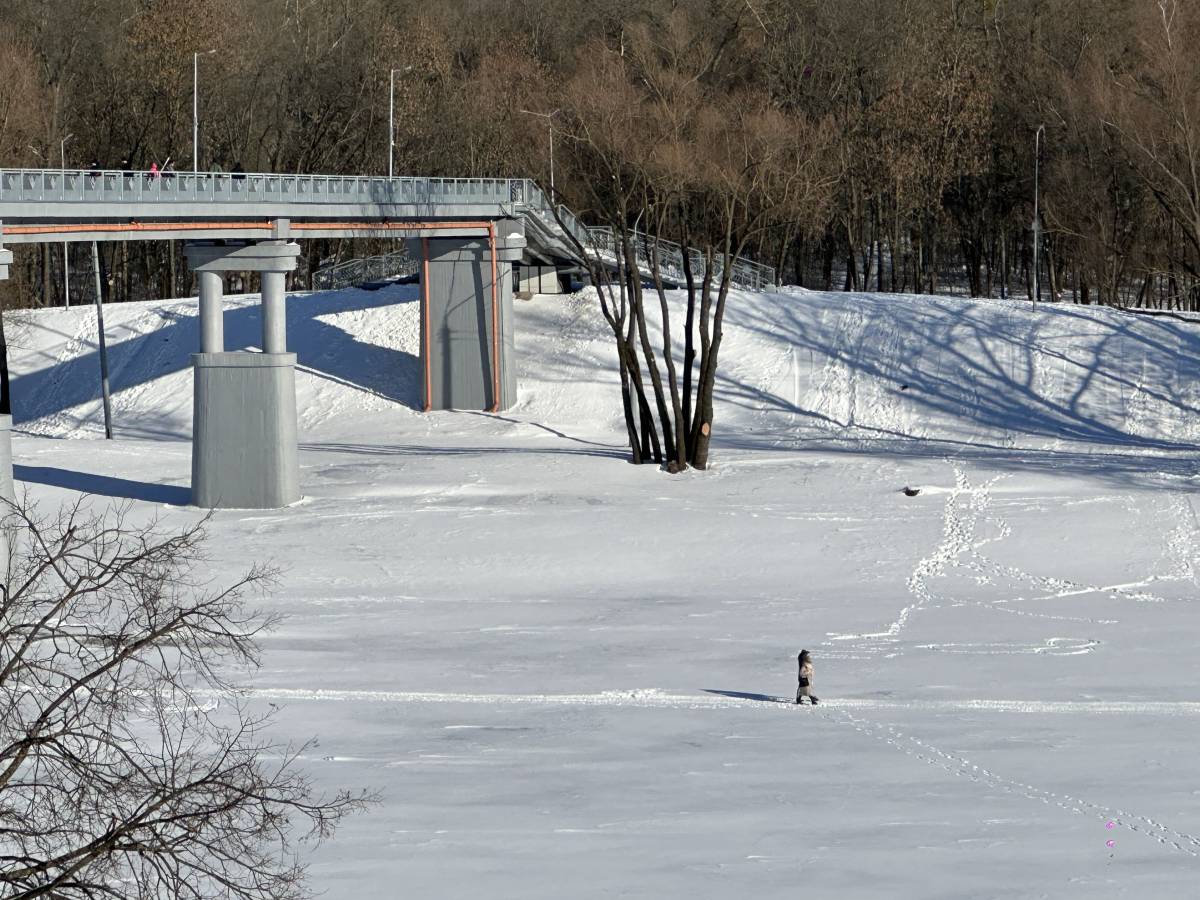 Гомельчане гуляют по льду Сожа — это опасно