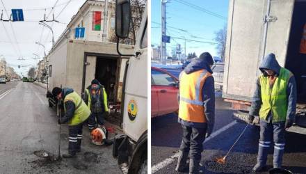 В Гомеле начался ямочный ремонт дорог — где уже обновили покрытие