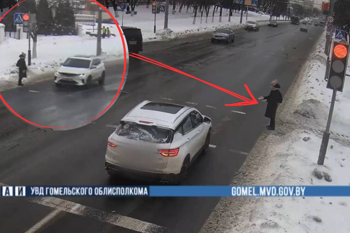Едва не сбил пешехода на Советской: в Гомеле водитель лишён прав