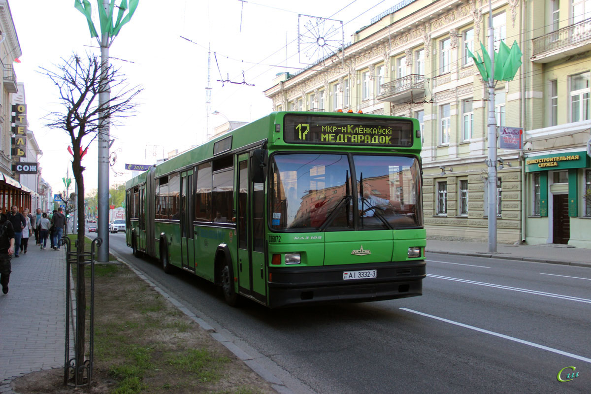 Лидером остаётся МАЗ-105 — таких автобусов 150 единиц.
