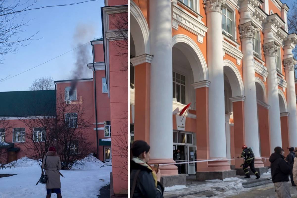 В центре Гомеля — возгорание в корпусе ГГУ