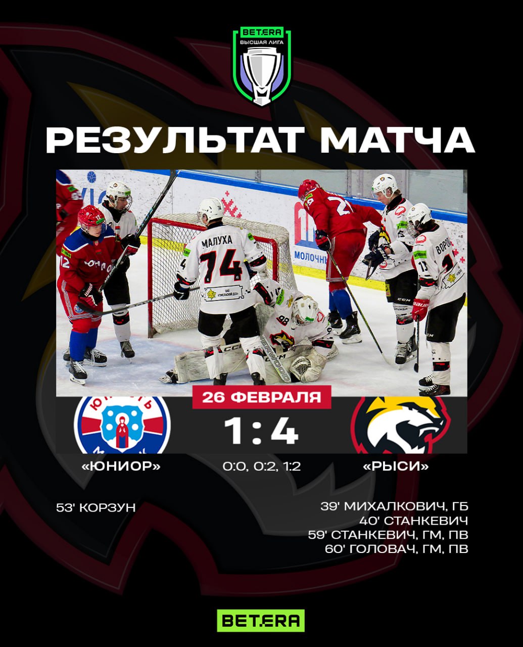 зато во втором взяли уверенный реванш (4:1)