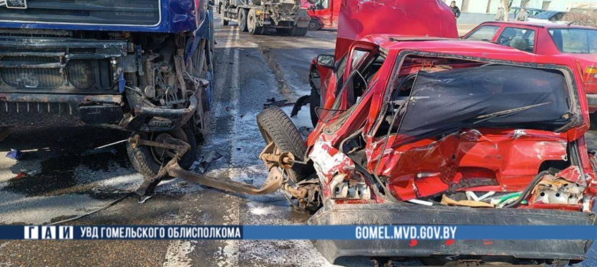 ДТП в Гомеле: цепная авария на улице Барыкина