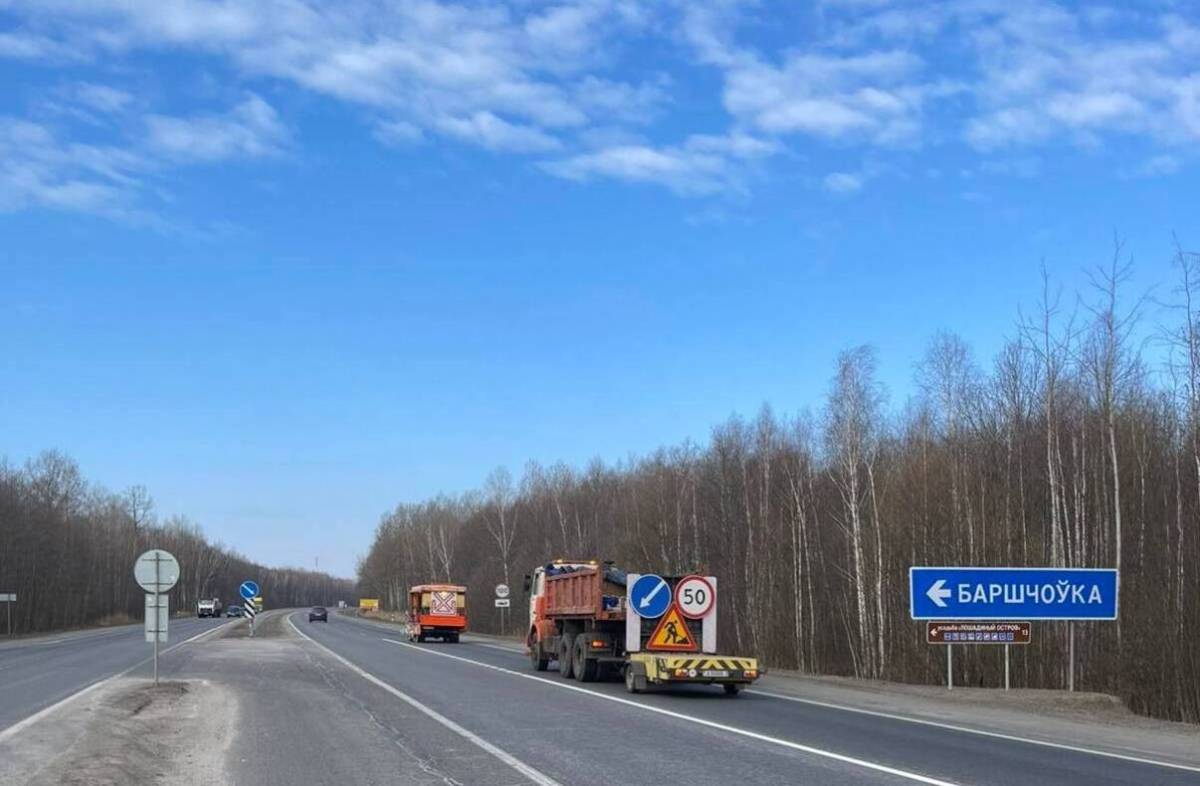 В Гомеле раньше срока начали наносить дорожную разметку