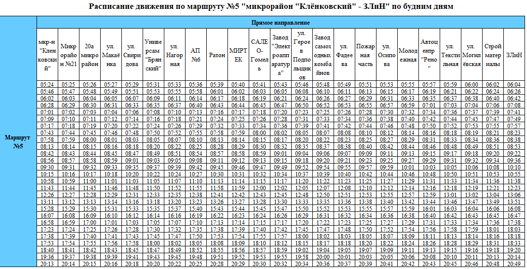 расписание автобуса 5 гомель Одновременно с запуском №49 часть рейсов автобуса №5 отменят