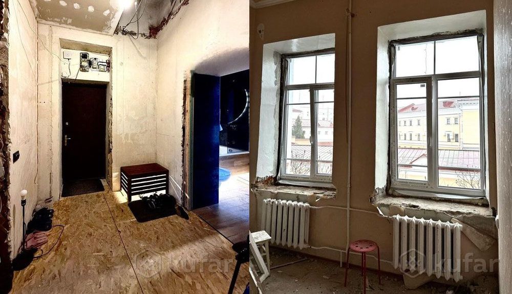 Остальная часть жилья находится на стадии черновой отделки.