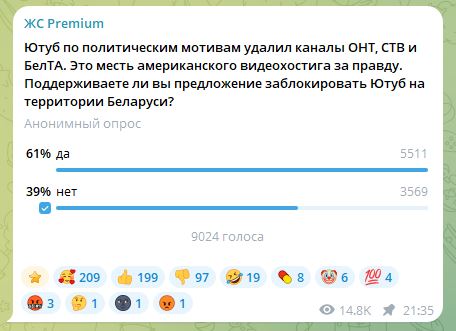 Обсуждение блокировки YouTube