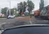 В центре Гомеля после ДТП автомобиль перевернулся на бок