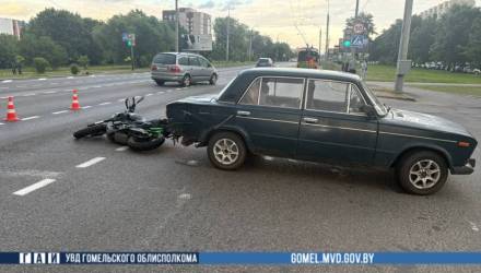 В Гомеле в ДТП пострадал мотоциклист