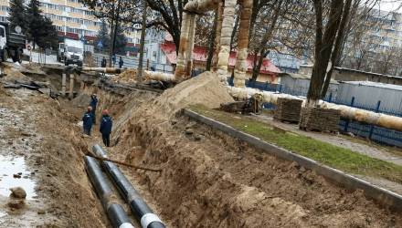 В Гомеле реконструировали участок тепловой сети на улице Дынды