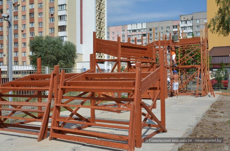 В Гомеле горку для тюбинга переносят на новое место