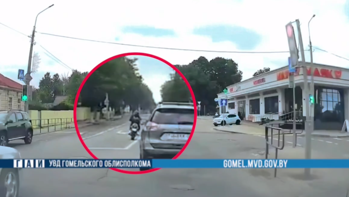 В Гомеле мотоциклист устроил стрит-рейсинг по центральным улицам и лишился прав почти на год