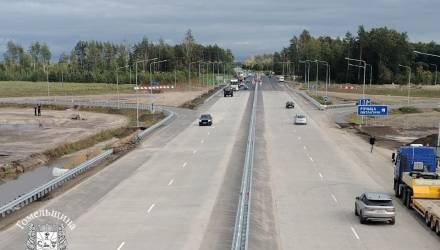Участок трассы М-10 в Речицком районе открыли после реконструкции