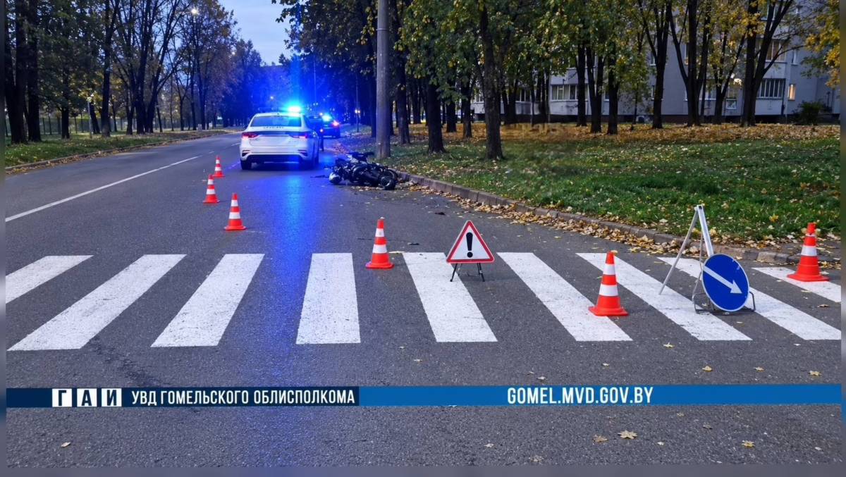 В Гомеле Volvo сбила водителя электровелосипеда на пешеходном переходе