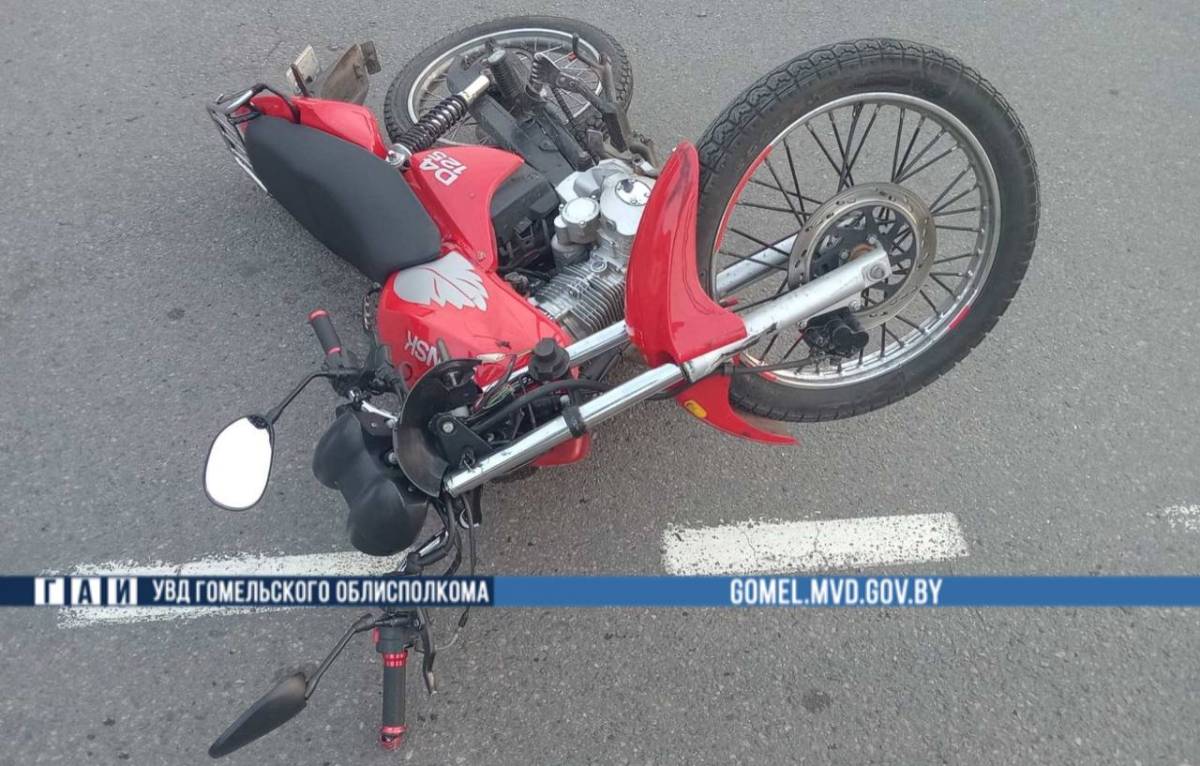 В Рогачеве 16-летний мотоциклист не пропустил автомобиль